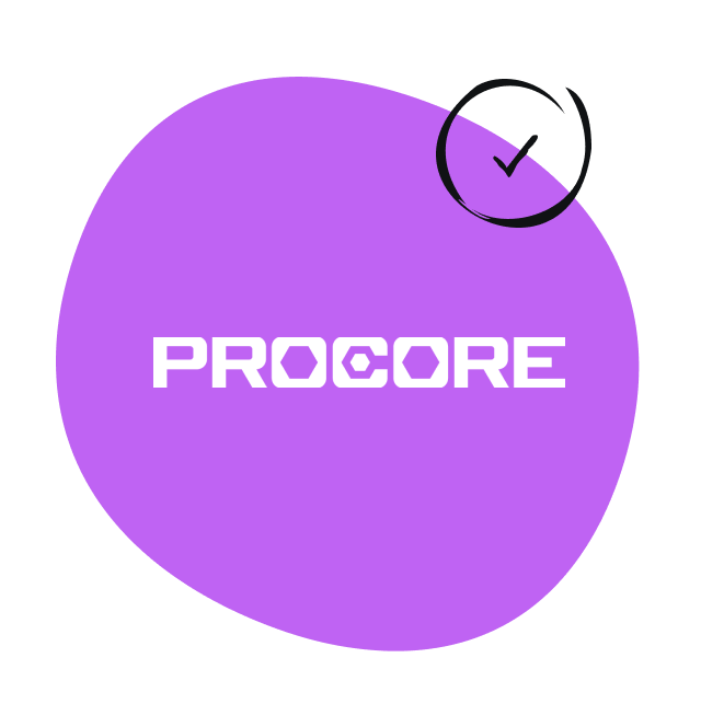 Procore logo.