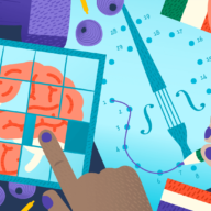 ilustration of puzzles for the brain
